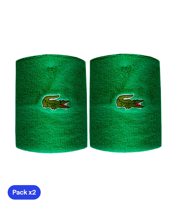 Wristbands Lacoste Verde 2025 (Pack x2)