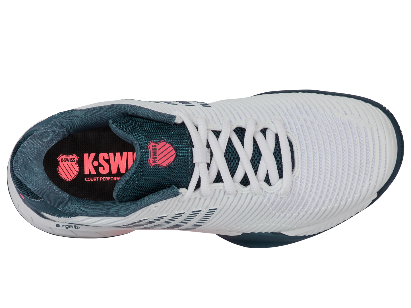 K-Swiss Men's Shoes Hypercourt Express 2 | White/Stargazer/Neon Blaze