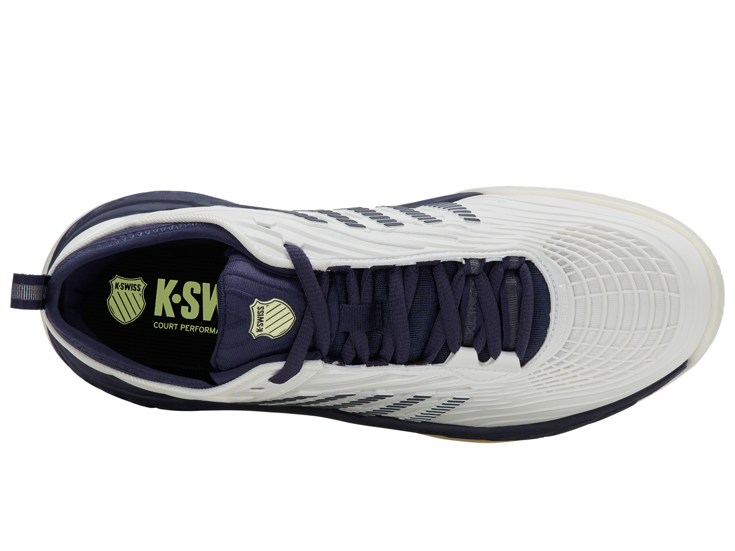 K-Swiss Men's Shoes Hypercourt Supreme 2 | Blanc De Blanc/Naval Academy/Luminary Green