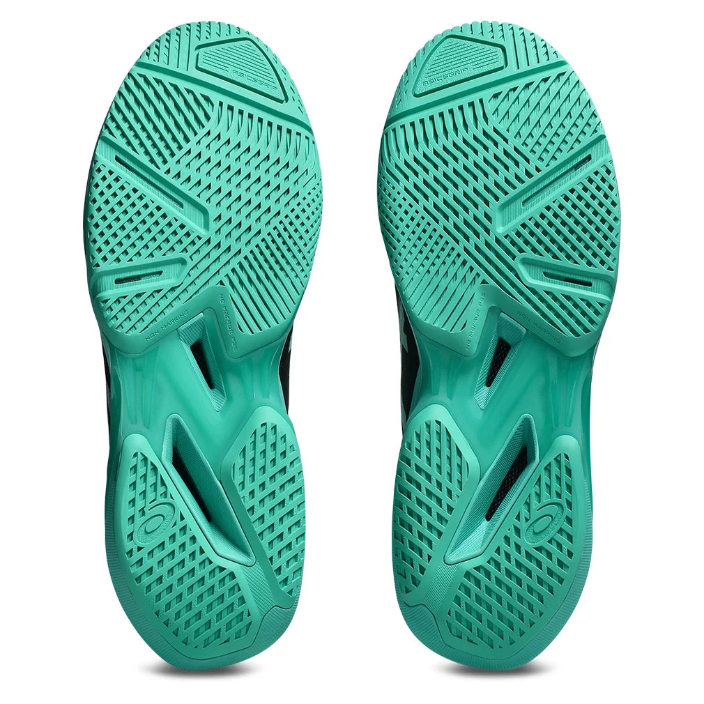 Men's Solution Speed FF 4 Tennis Shoes Black and Aurora Green