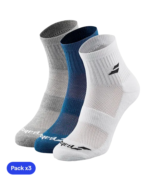 Socks Babolat Quarter Multicolor 2025 (Pack x3)