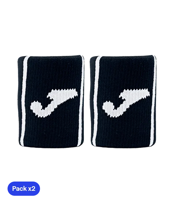 Wristband Joma Game Cortas Negro Pack x2