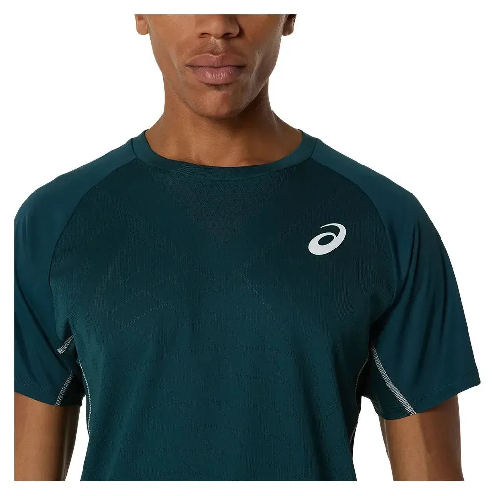 Men's Match ACTIBREEZE Short Sleeve Tennis Top Saxon Green