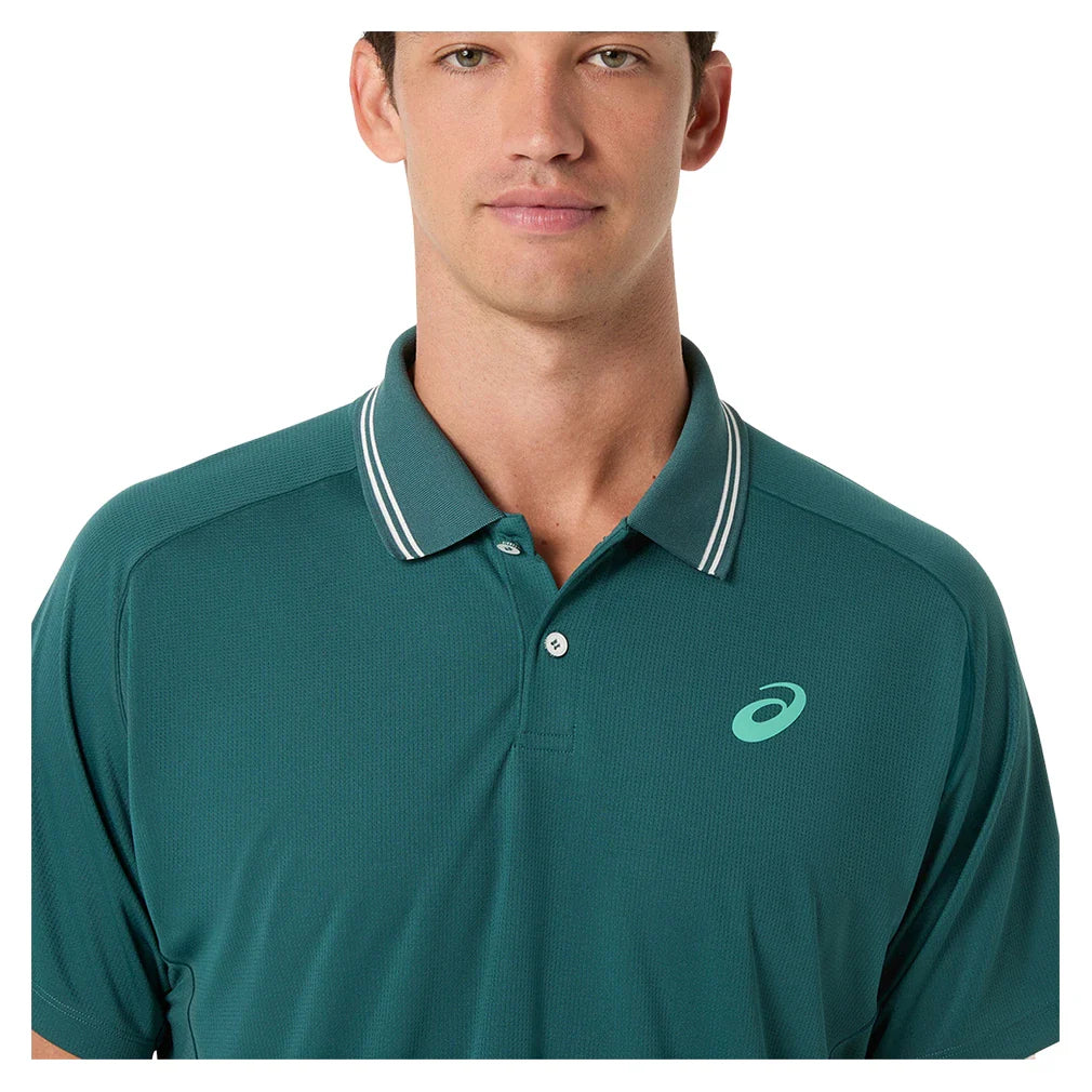Men's Game Short Sleeve Tennis Polo Dark Neptune