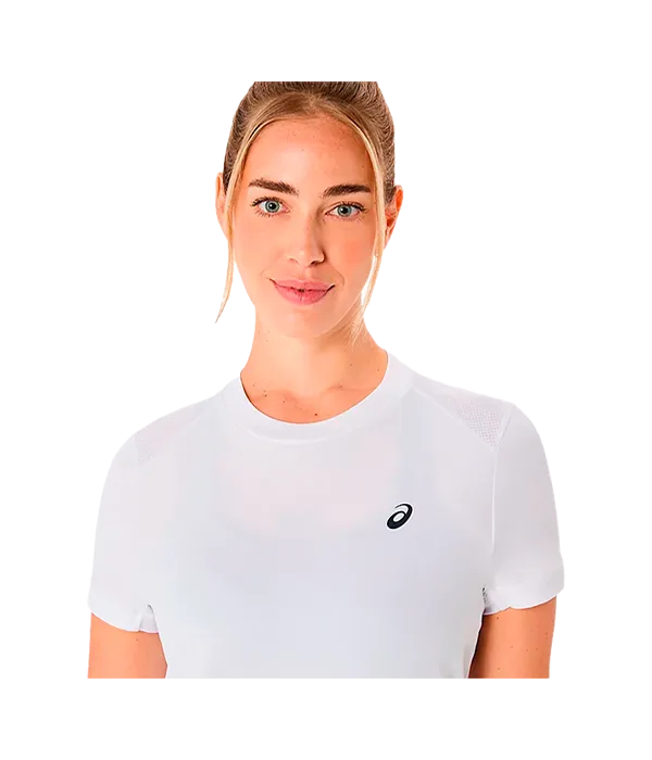 Camiseta Asics Court SS Brilliant White Mujer 2025
