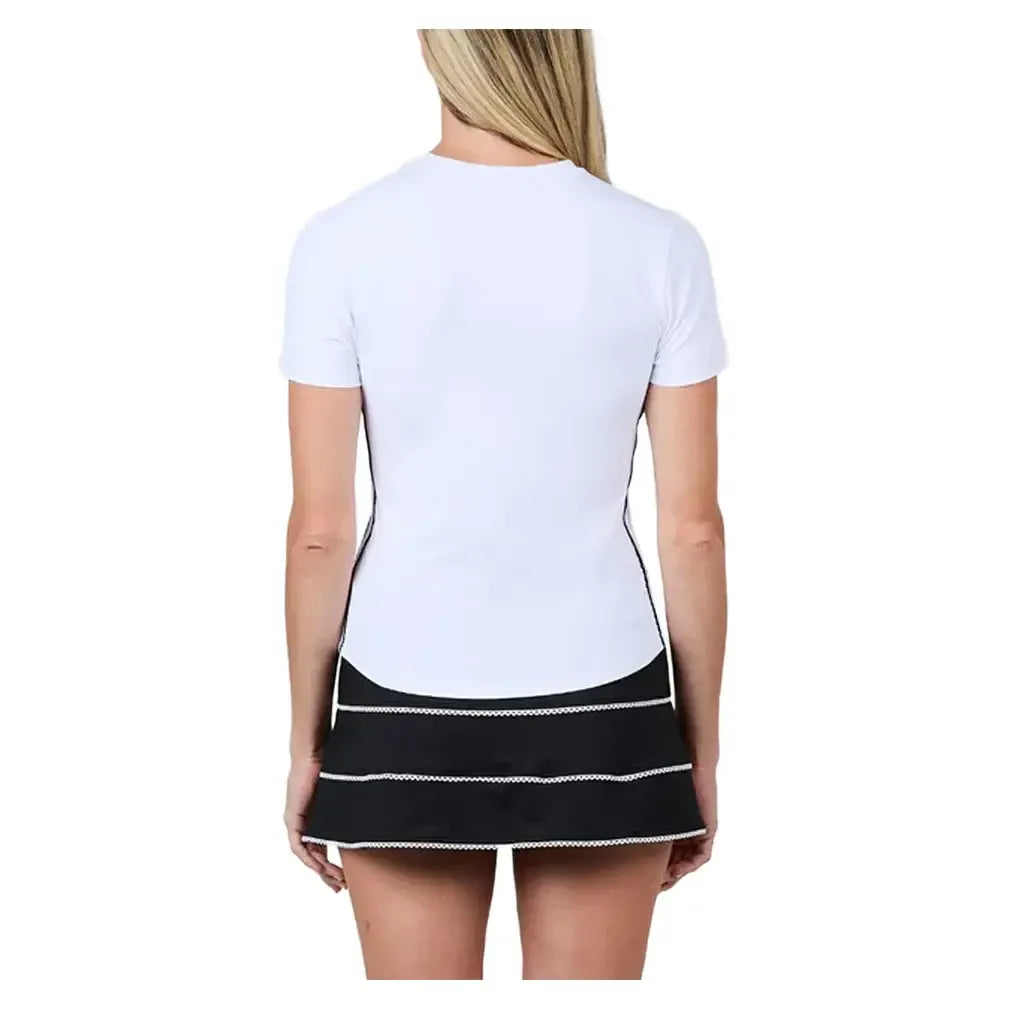 Women's Short Sleeve Tennis Top White
