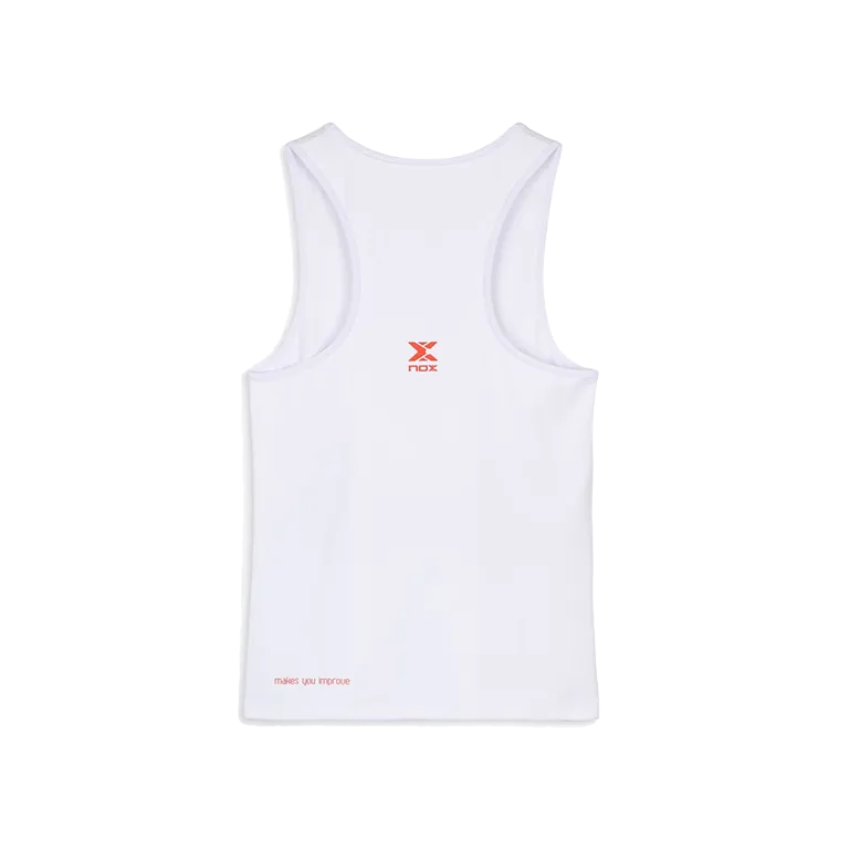 Camiseta Tirantes NOX Team Fit Mujer Blanco