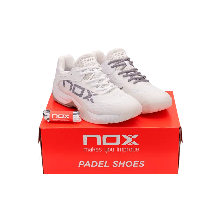 Padel Shoes NOX AT10 Lux Blanco/Gris
