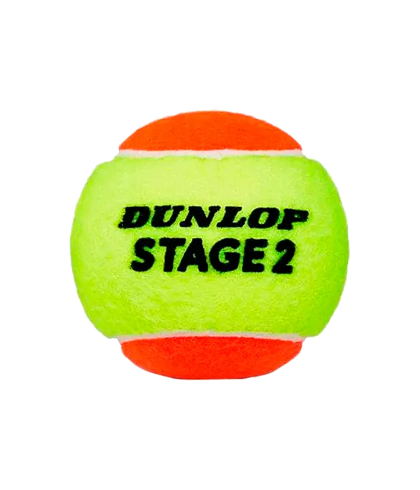 Balls Dunlop Stage 2 Amarillo/Naranja Tenis (Pack x3)