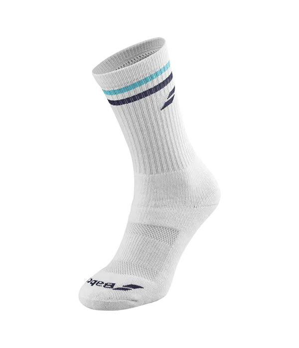 Socks Babolat Team Single Blanco/Azul 2025