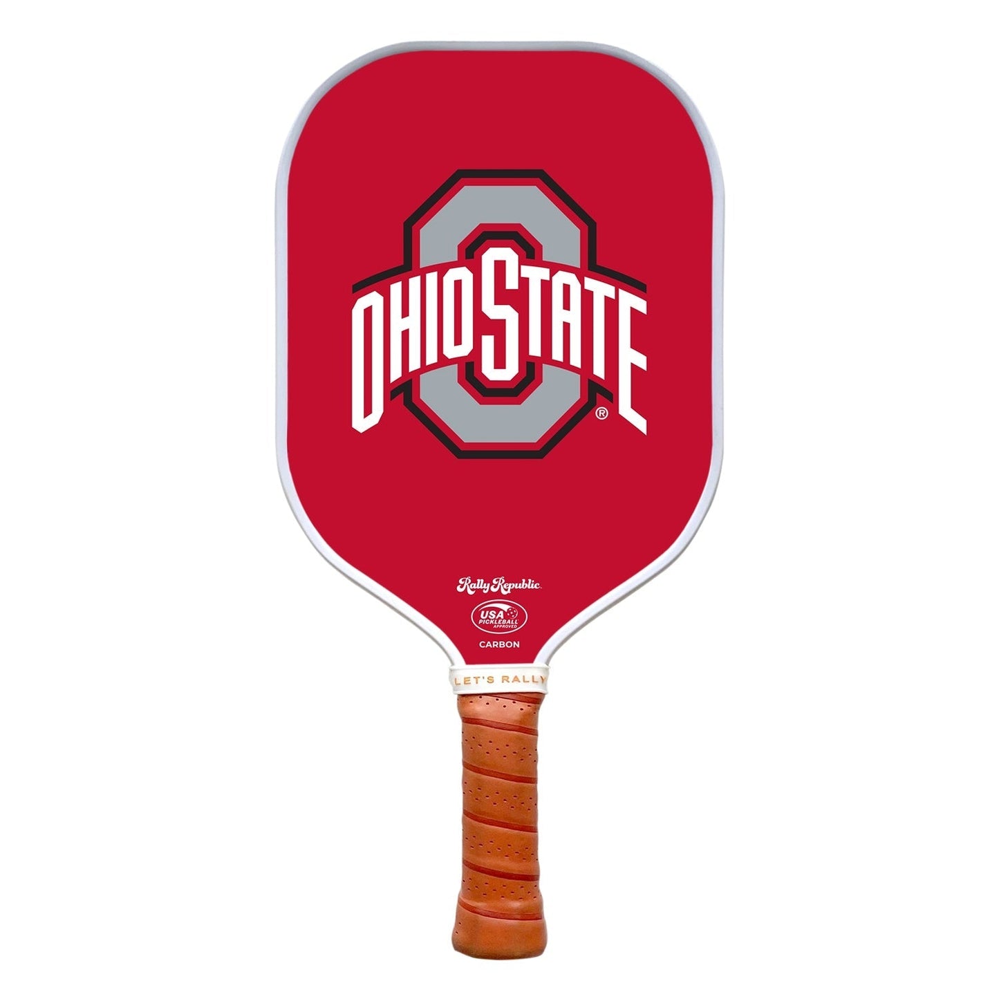 Rally Republic Pickleball Ohio State Buckeyes Red Athletic Logo Pickleball Paddle