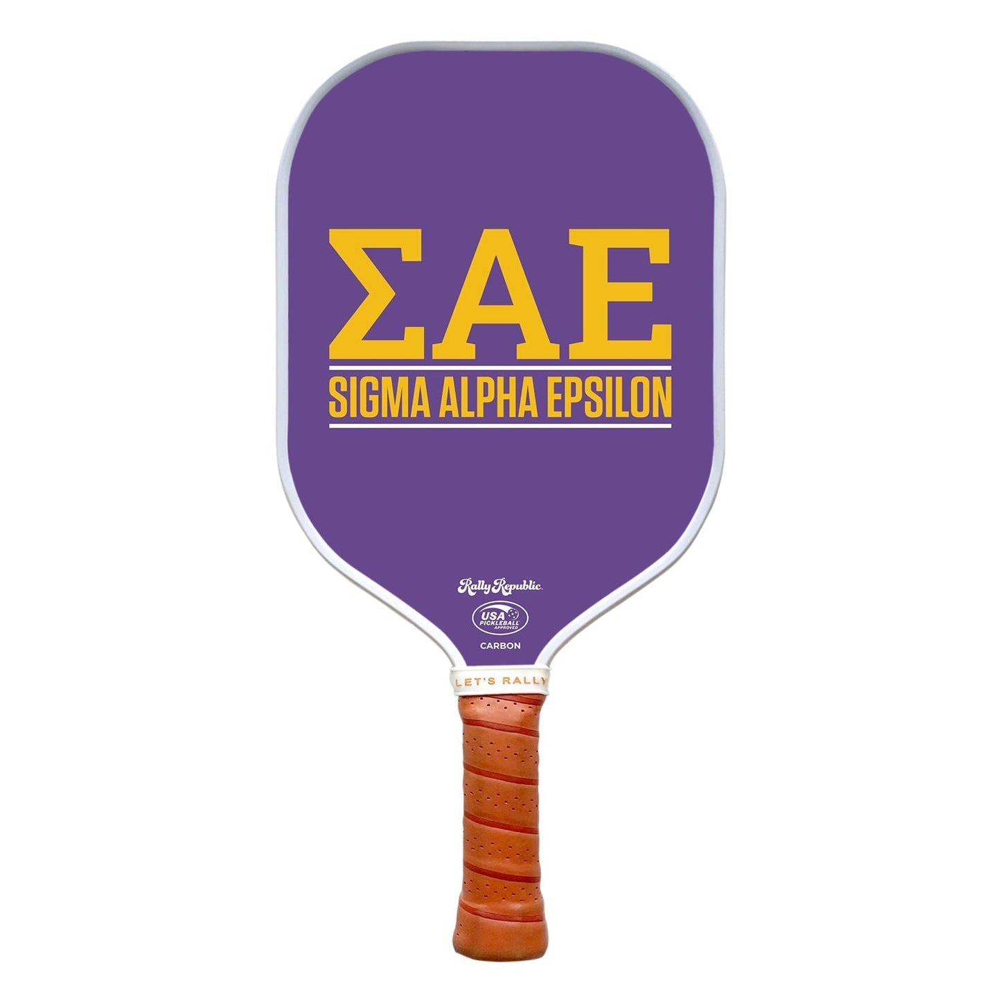 Rally Republic Pickleball Sigma Alpha Epsilon SAE Purple Greek Letter Pickleball Paddle