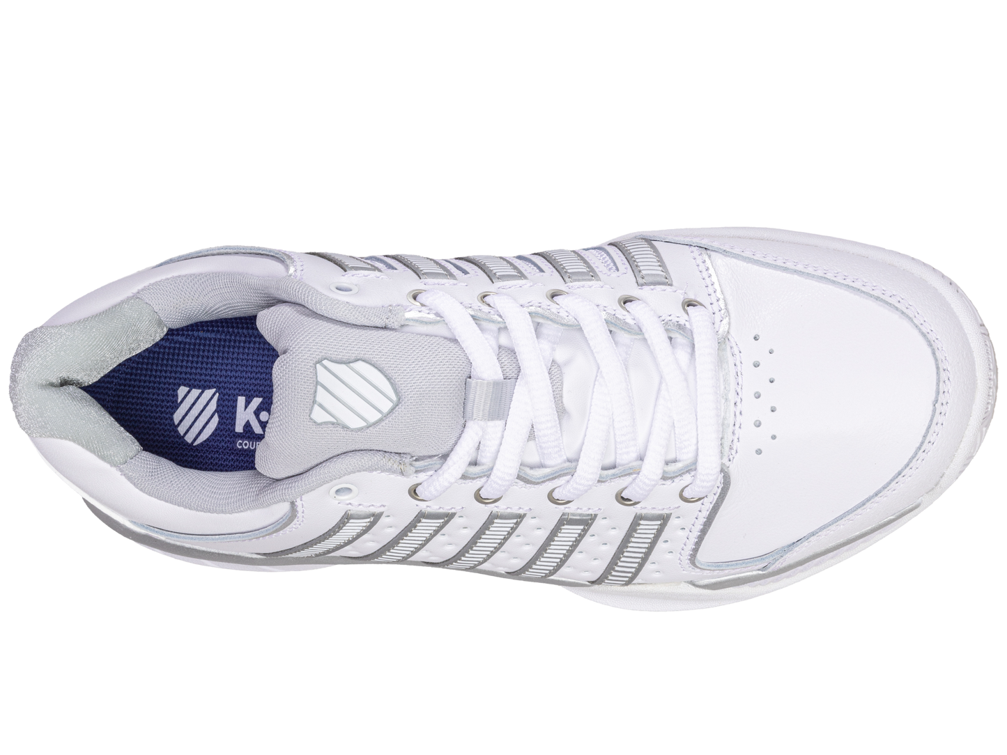 K-Swiss Women's Shoes Womens Hypercourt Express Leather | White/Silver/Glacier Gray
