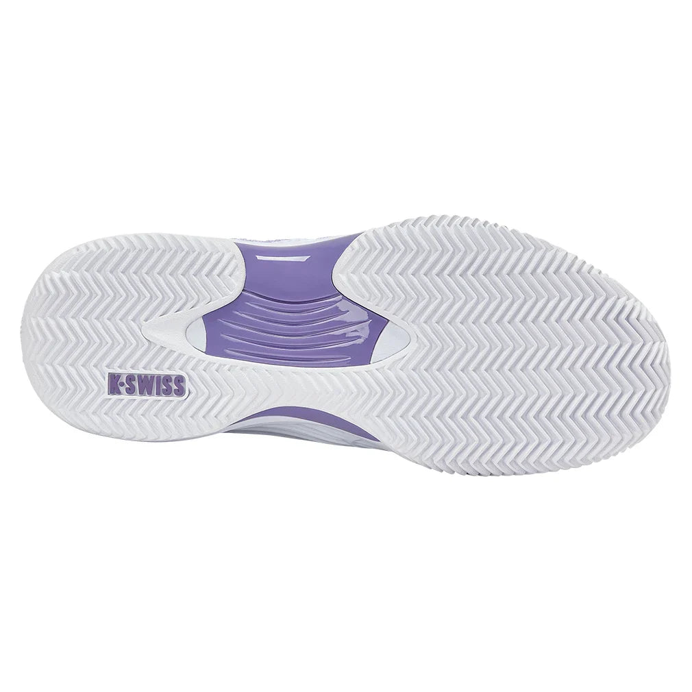 Women's Hypercourt Express 3 Clay Tennis Shoes White and Purple Haze
