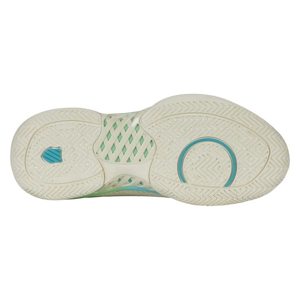 Women's Express Light Wide Pickleball Shoes Egret and Patina Green