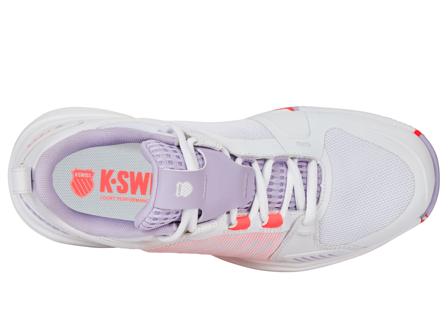 K-Swiss Women's Shoes Ultrashot Team | White/Orchid Petal/Neon Blaze