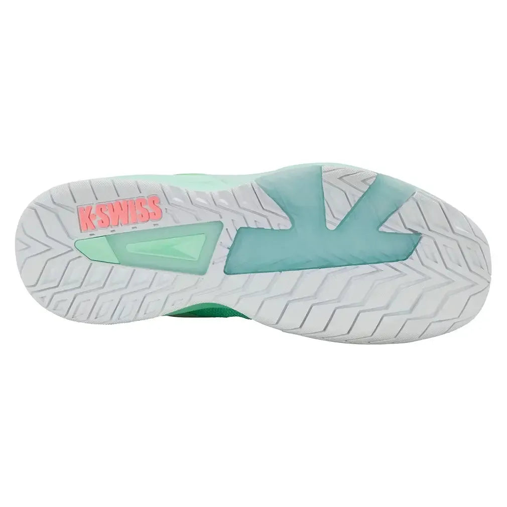 Women's K-Frame Speed Tennis Shoes Soft Neon Mint and White