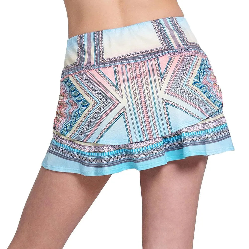 Girls' Lucky Club Ruche Tennis Skort Cool Blue