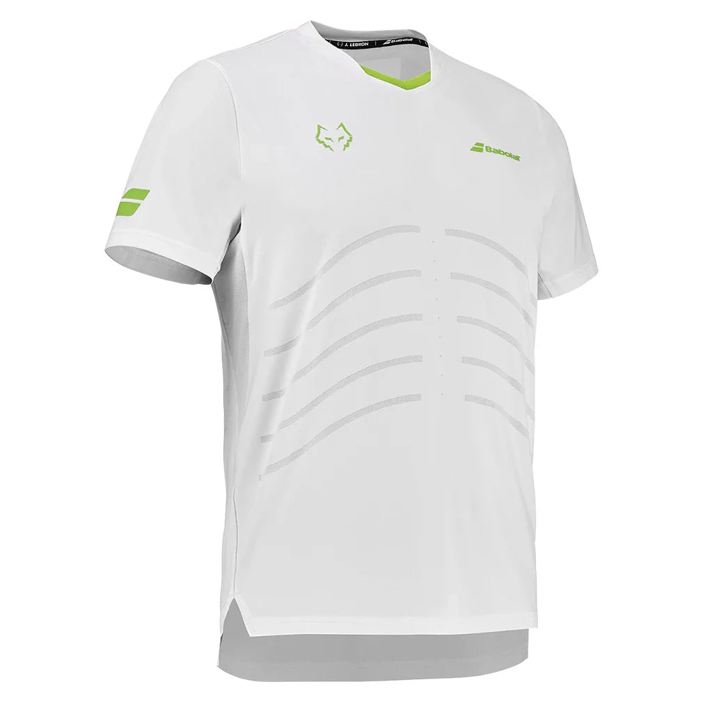 Mens Juan Lebron Replica Tennis Top White