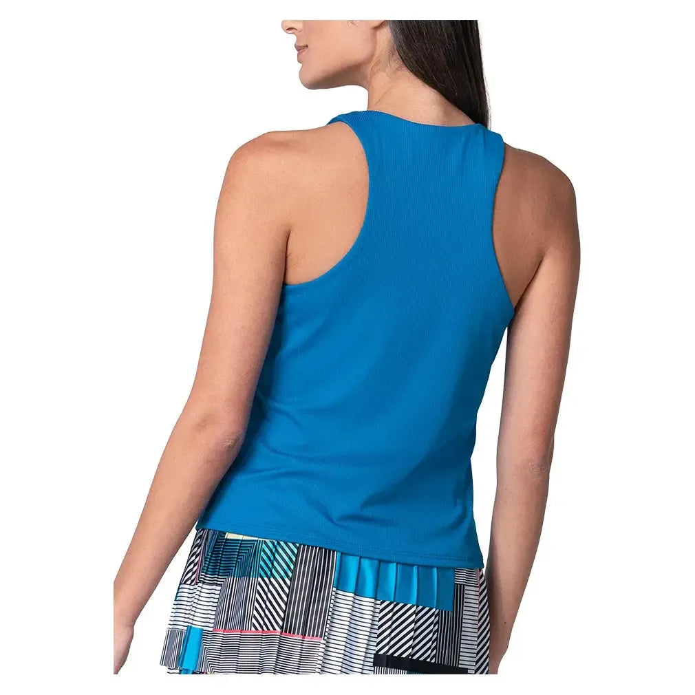 Women's Clubhouse Tennis Tank with Bra Electric Blue