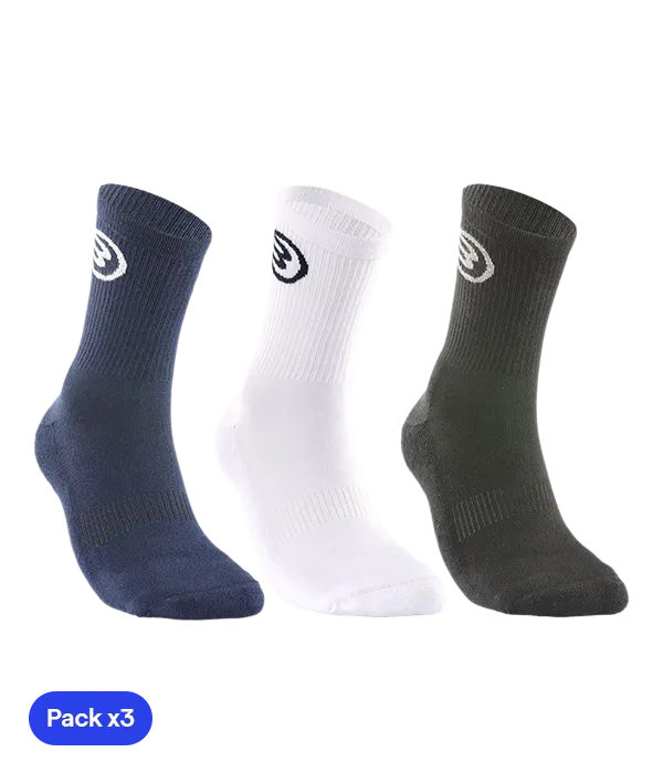 Socks Bullpadel BP252 Negro/Blanco/Azul Marino 2025