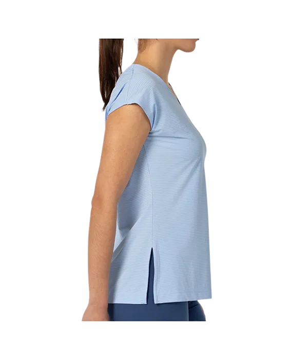 Camiseta Bullpadel Delfi Azul Celeste Mujer 2025
