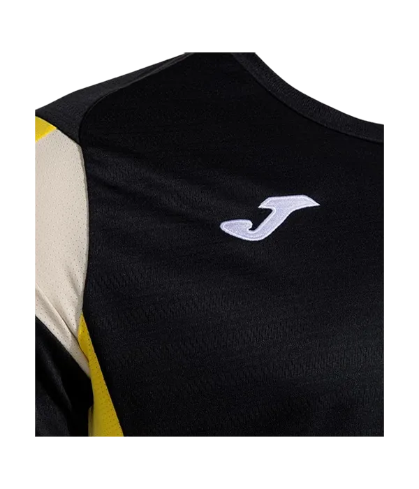 Camiseta Joma Montreal Negro/Amarillo/White 2025