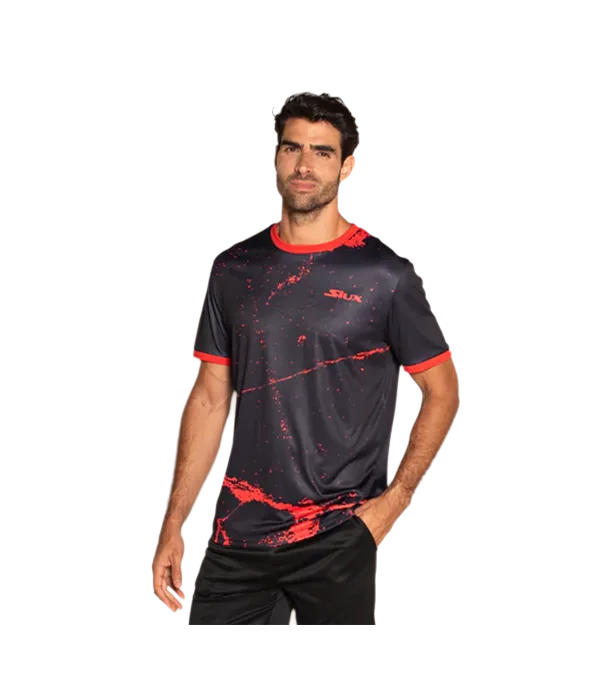Camiseta Siux Splash Negra/roja 2025