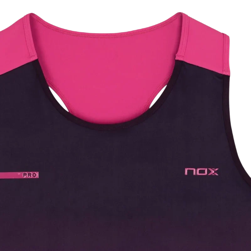 Camiseta Tirantes NOX Pro Mujer BlackBerry/Rose Degraded
