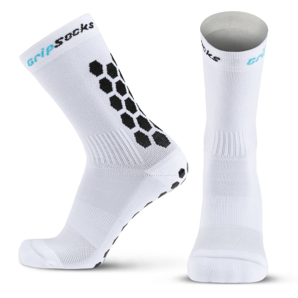 GripSocks for Soccer - Crew Height - White