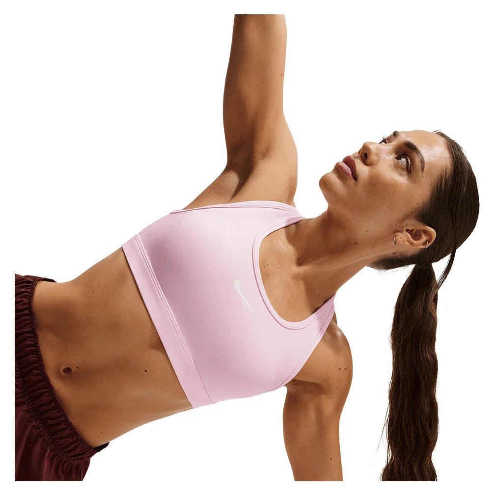 Women's Swoosh Medium Support Padded Sports Bra Pink Foam and Stone Mauve
