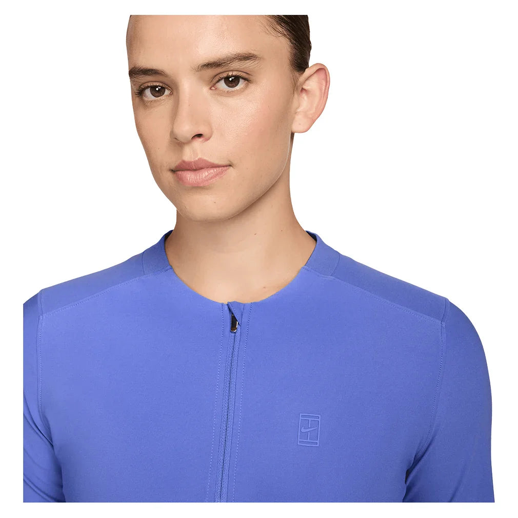 Women's Court Dri-FIT Advantage Midlayer Tennis Top Sapphire and Black