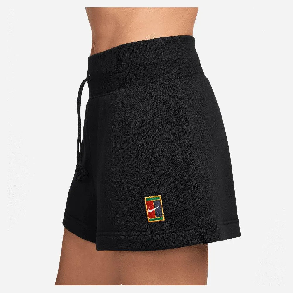 Women's Court High-Waisted Heritage Phoenix Fleece Tennis Shorts Black