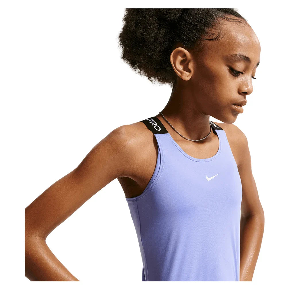 Girls' Pro Dri-FIT Training Tank Light Thistle and Black