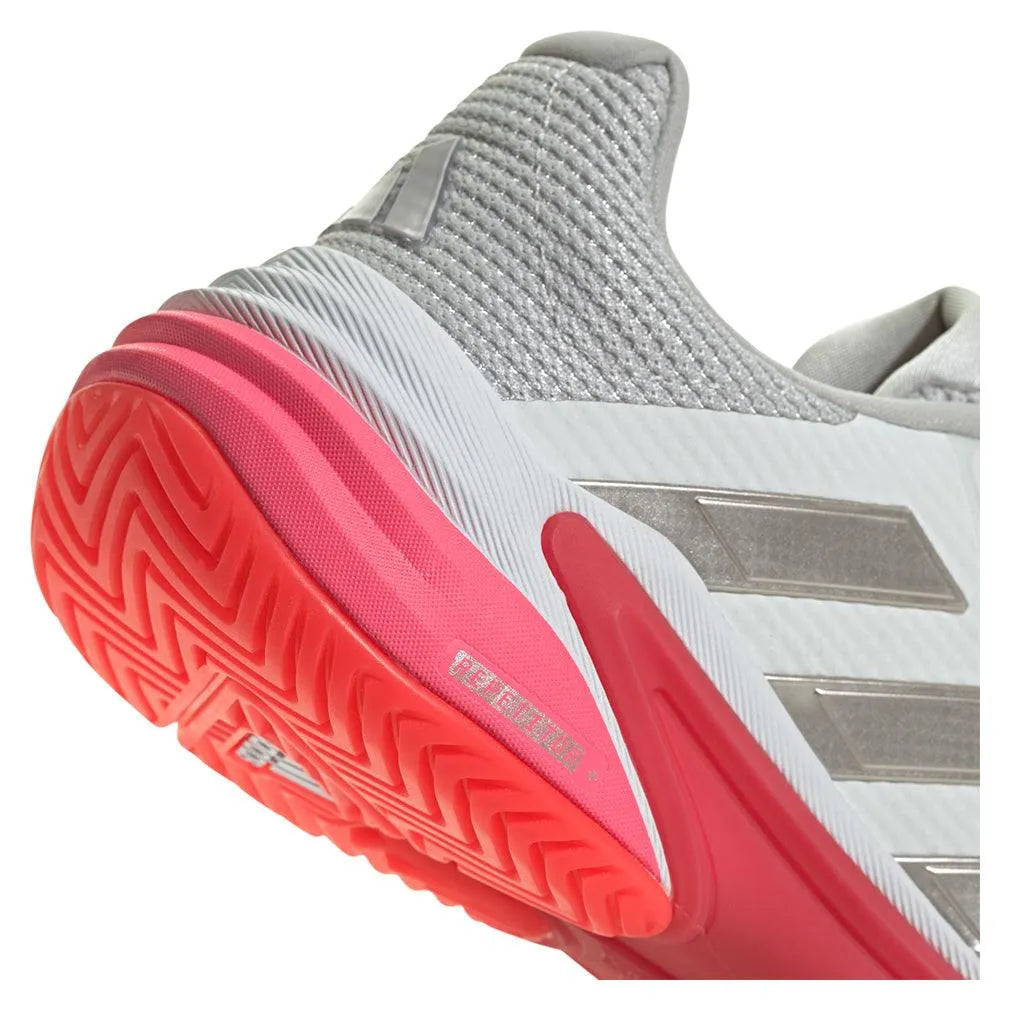 Women's Barricade 13 Tennis Shoes White and Lucid Red
