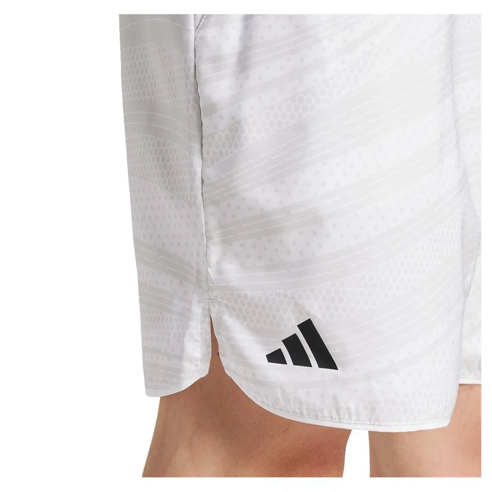 Men's Club Graphic 7in Tennis Short White