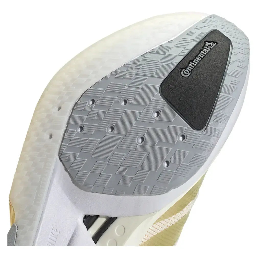 Women's Adizero Boston 13 Running Shoes Chalk White and Metallic Gold