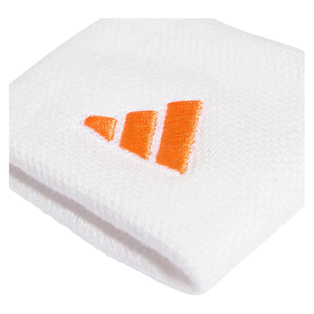 Tennis Wristbands S White and Pure Orange