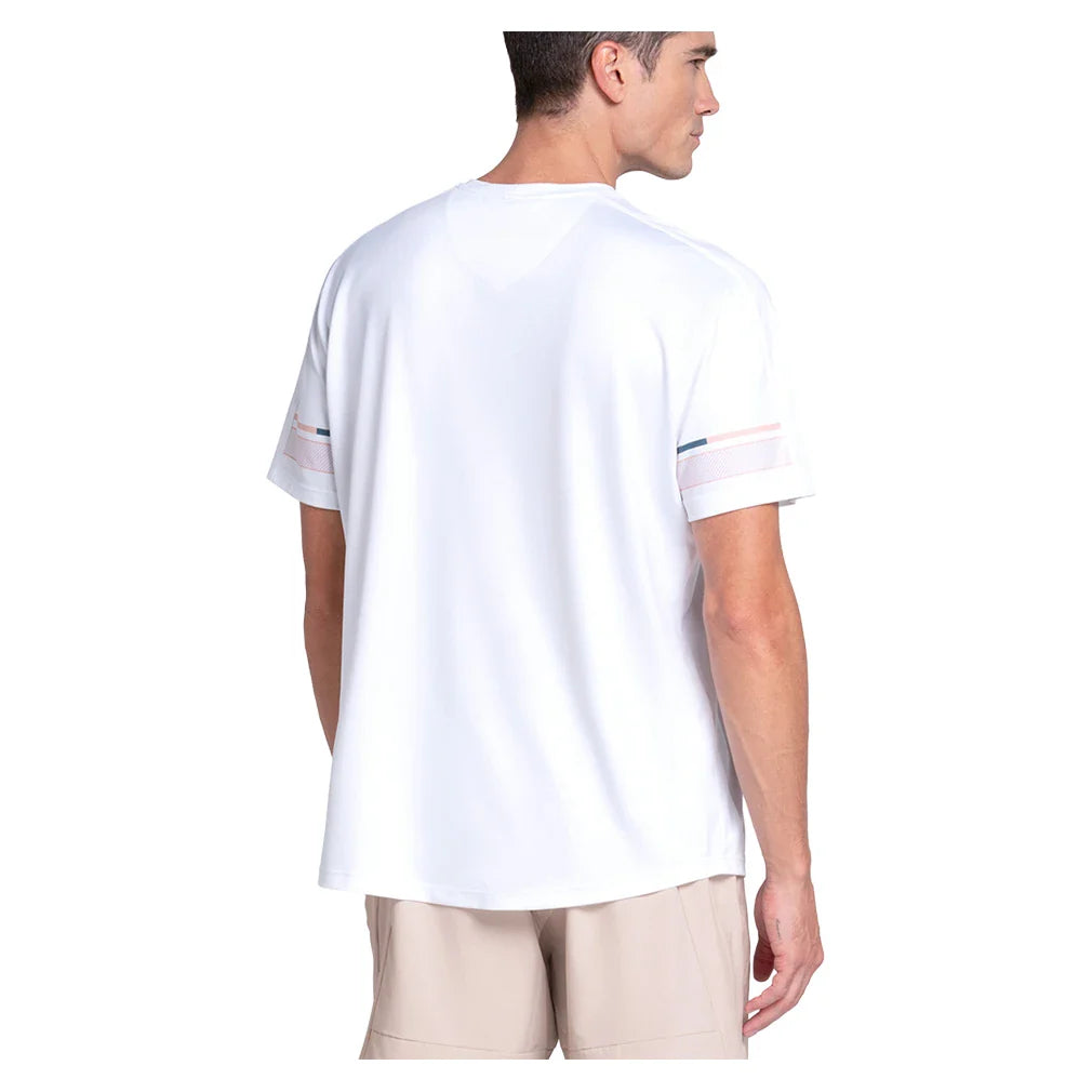 Men's Fracture Short Sleeve Tennis Top White