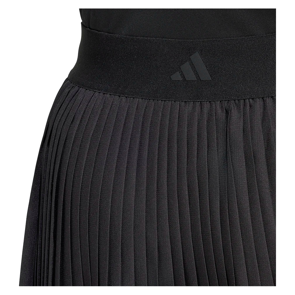 Women's Club Pleated Long Tennis Skirt Black