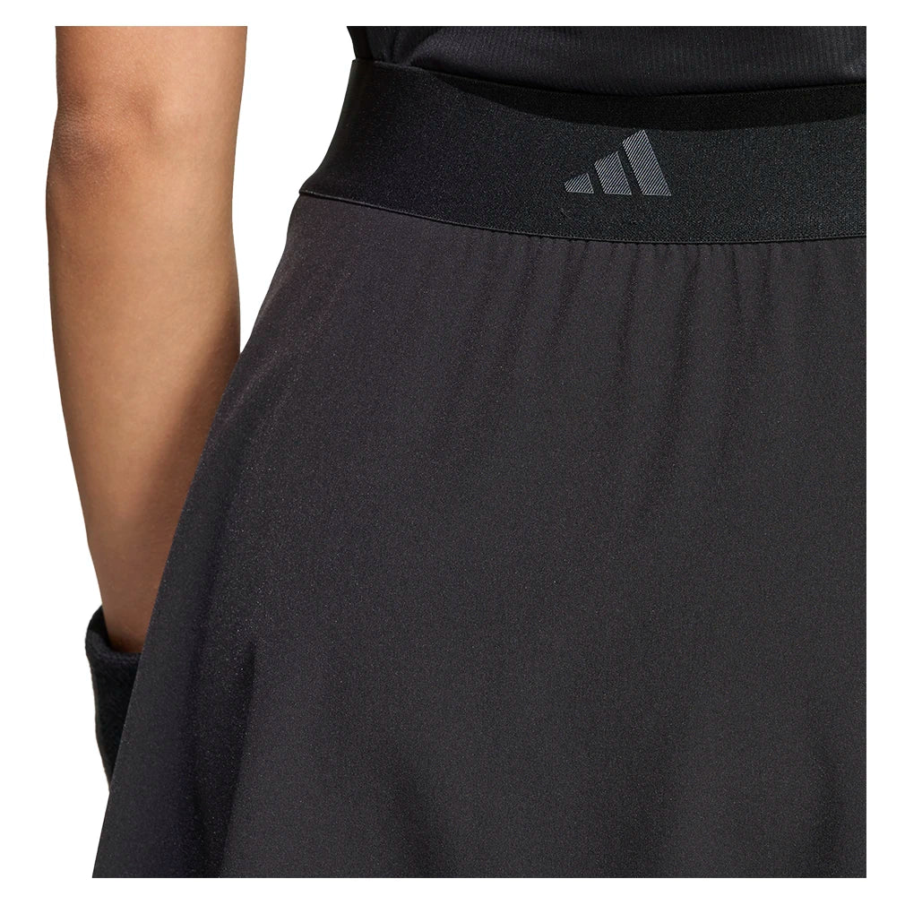 Women's Long Match Tennis Skort Black
