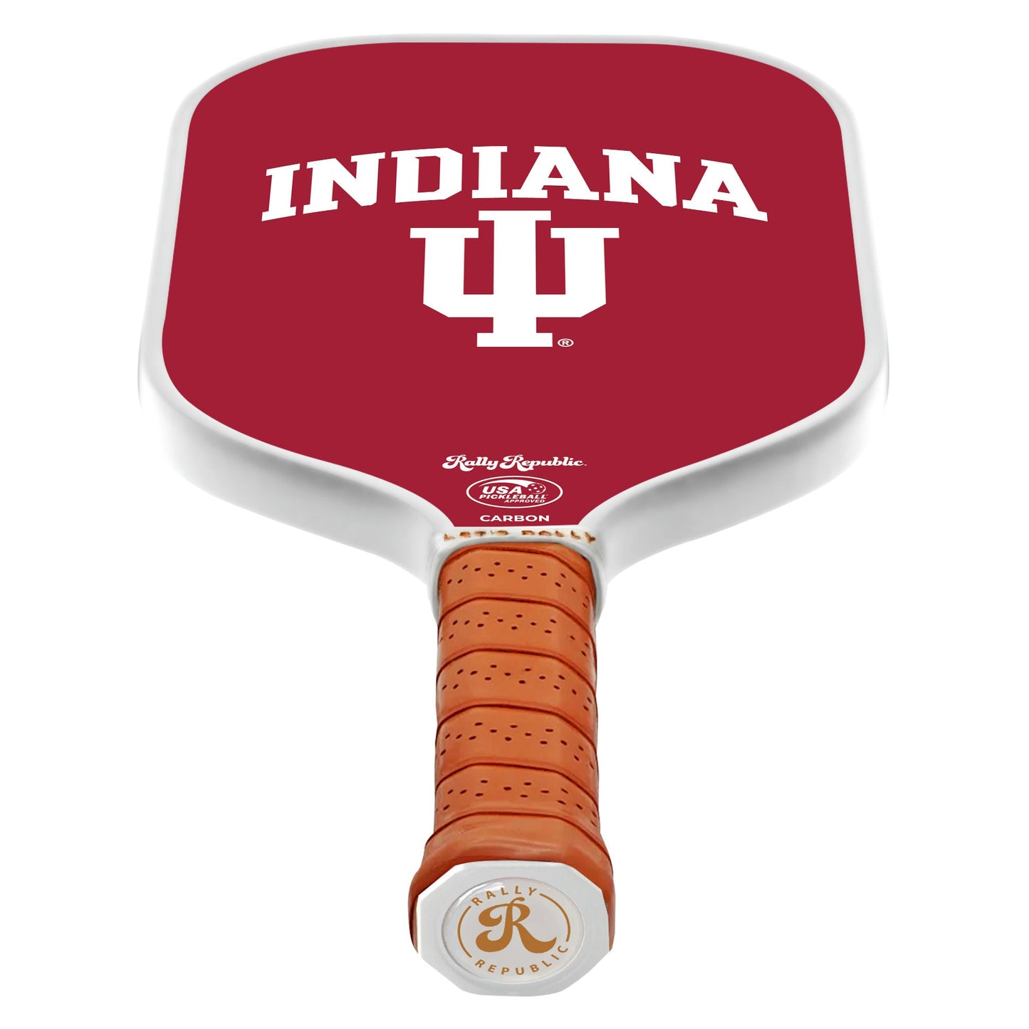 Rally Republic Pickleball Indiana Hoosiers Crimson Interlocking UI Indiana Athletic Mark Pickleball Paddle