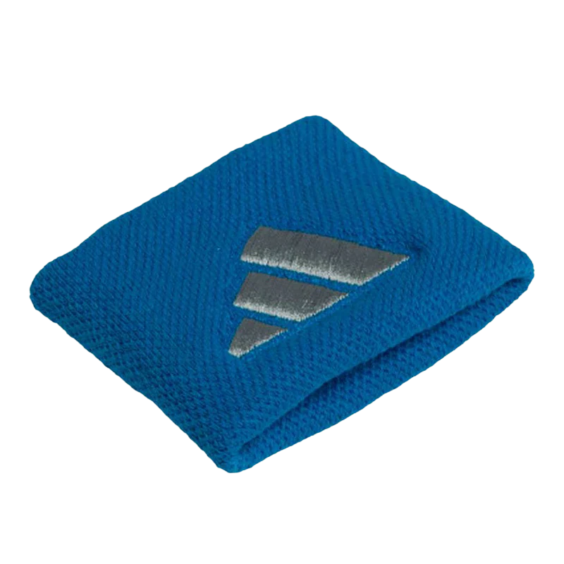 Wristband Adidas Cortas Azules Logo Grande