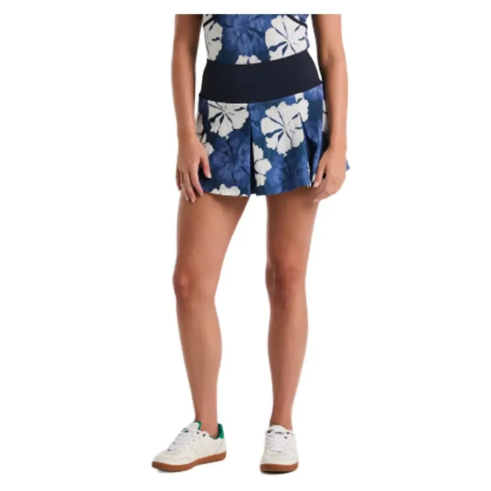 Women's Fuji Floral Jacquard Tennis Skort Black Iris