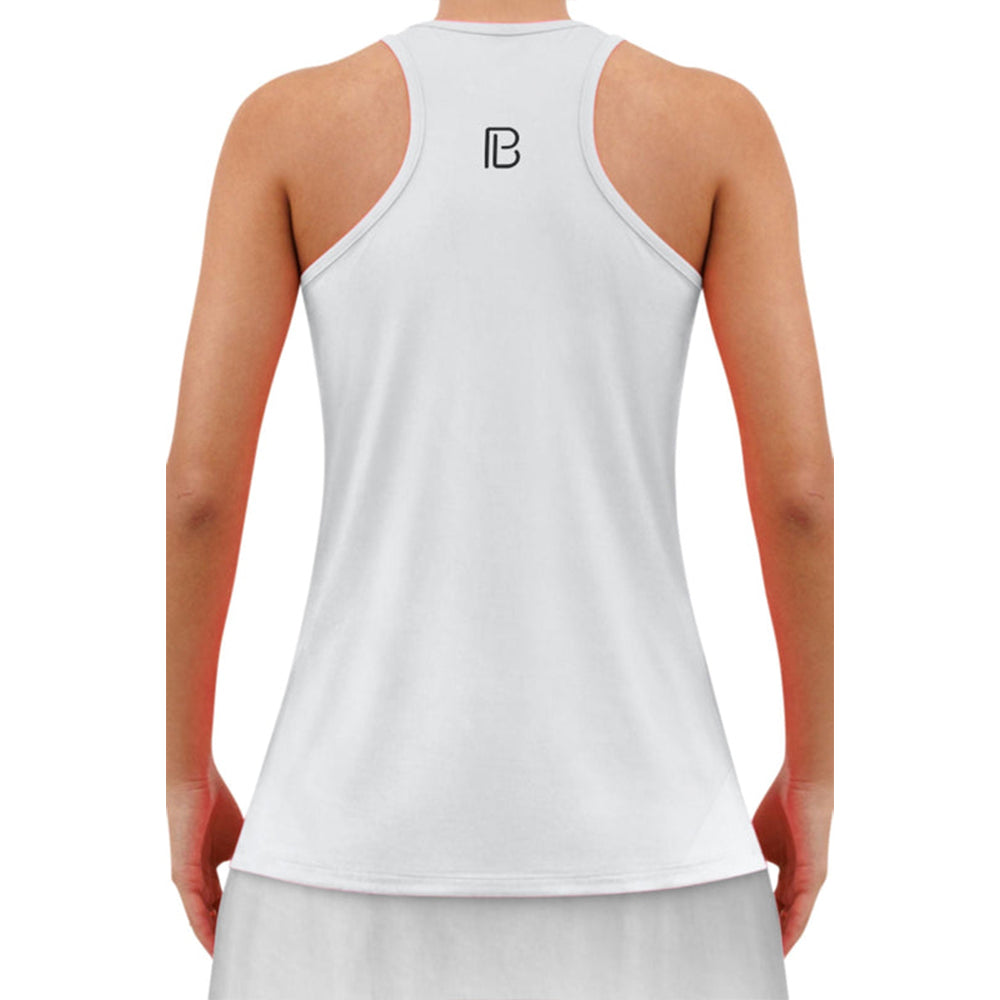 Picckleball Bella Racerback Tank White