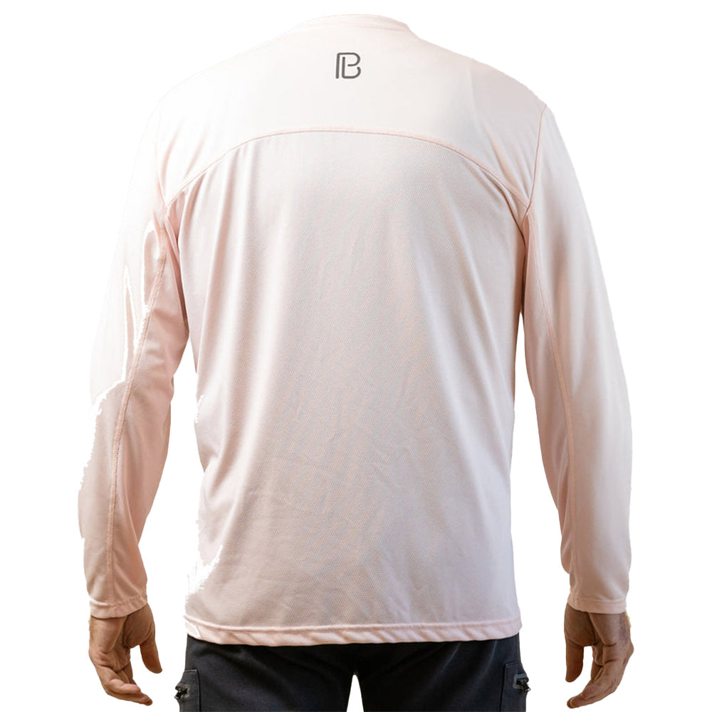 Picckleball Bella Men's Gossamer Pink Long Sleeve Tee