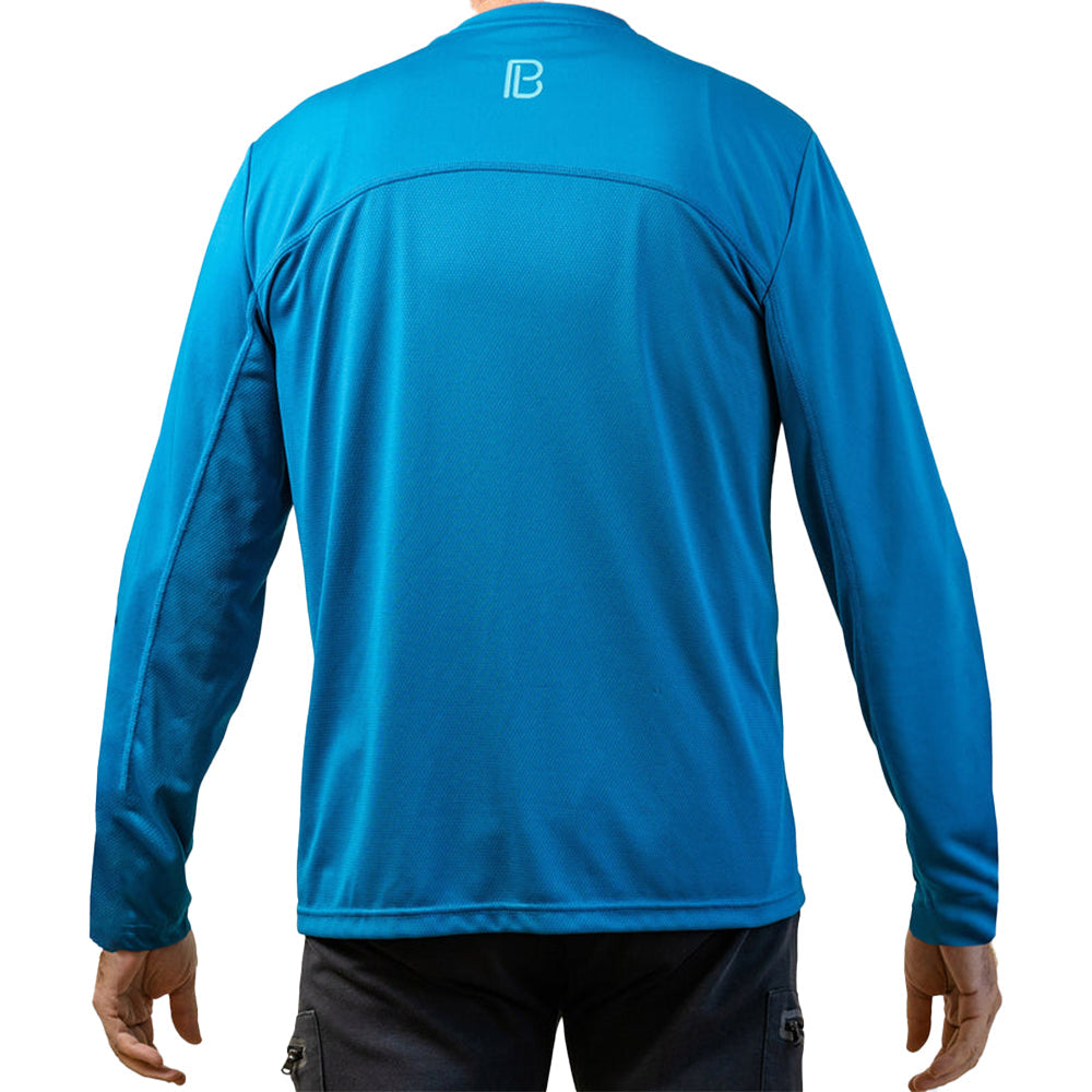 Picckleball Bella Men's Mykonos Blue Long Sleeve Tee