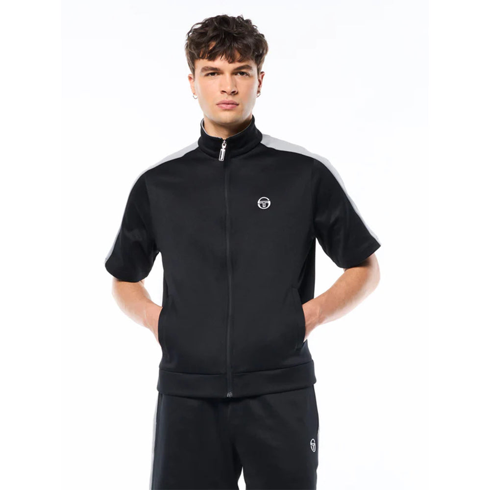 Sergio Tacchini Viscotti Short Sleeve Track Jacket | Black Beauty