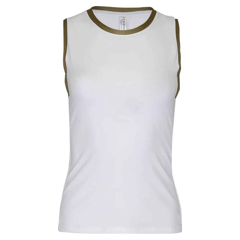Women's New Harper Tennis Tank White and Camo