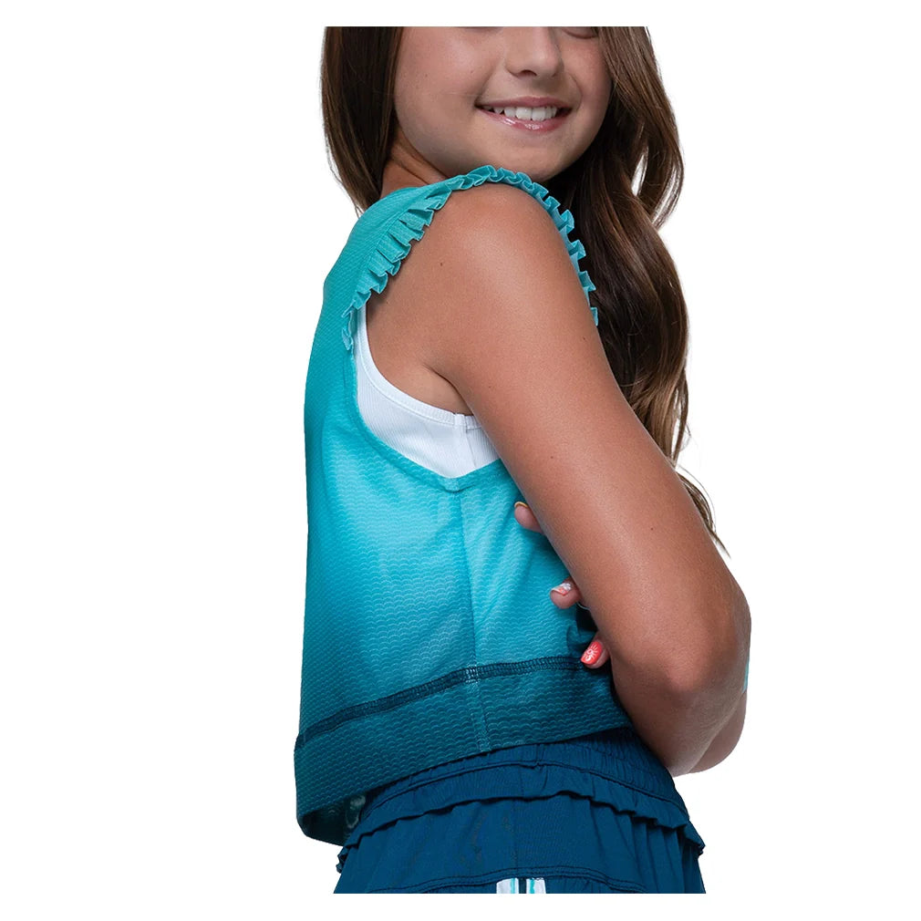 Girls' In It To Win It Tennis Tank Aquamarine